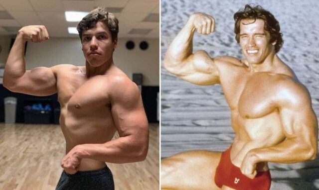 Joseph Baena, hijo de Arnold Sschwarzenegger, sorprende con su parecido físico