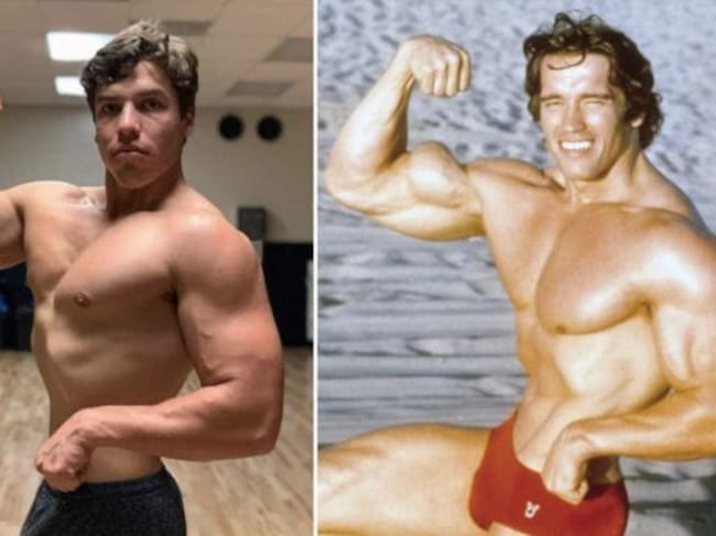 Joseph Baena, hijo de Arnold Sschwarzenegger, sorprende con su parecido físico