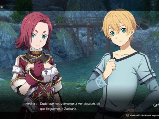 Sword Art Online Alicization Lycoris diálogos estáticos