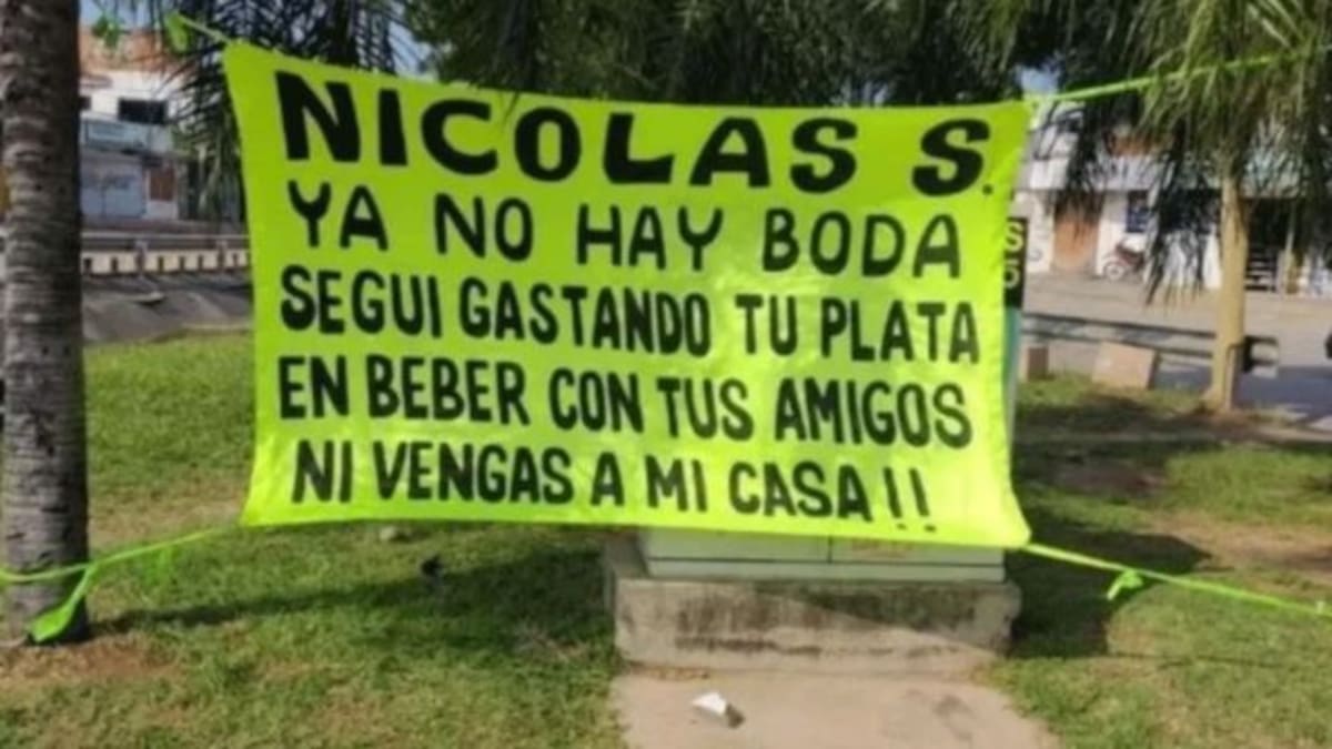 Novia cancela su boda con manta en la calle