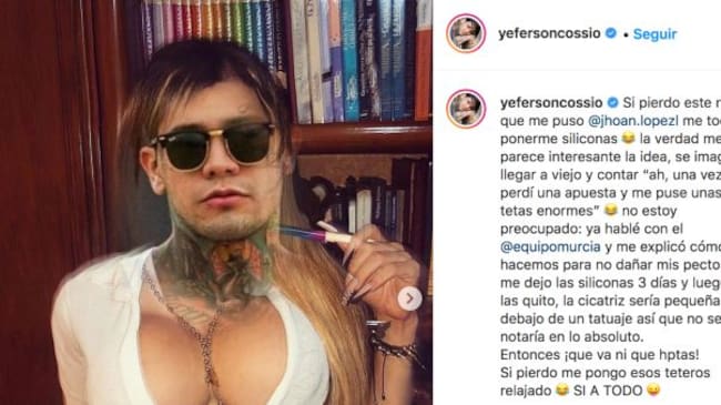 Yeferson Cossio, un influencer colombiano, dice "sí a todo" y cumplió el reto de ponerse implantes