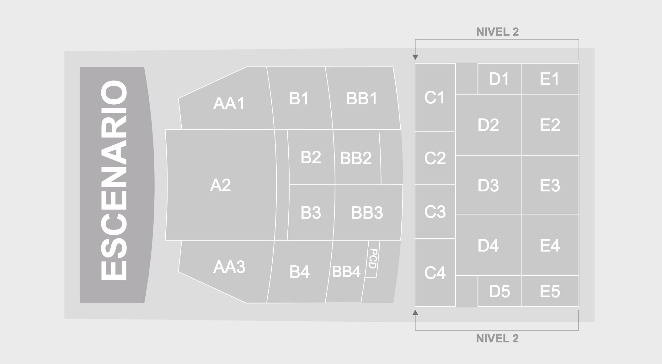 Mapa del Teatro Metropólitan para Natalia Lafourcade