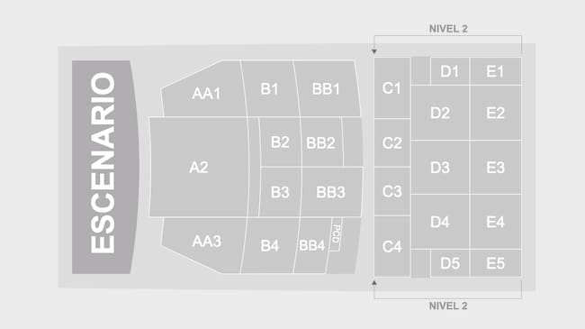 Mapa del Teatro Metropólitan para Natalia Lafourcade