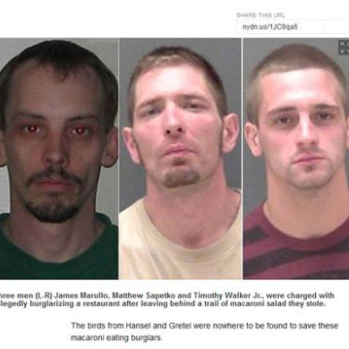 Cachan a unos ladrones por los macarrones que comieron durante el robo