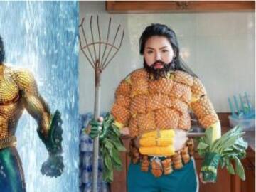 Hace increíbles disfraces con comida