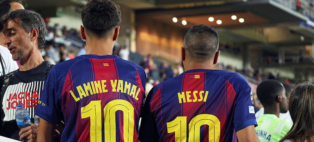 Lamine Yamal y Lionel Messi