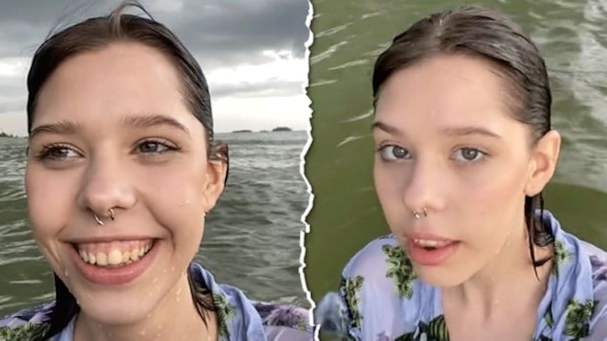 Video de joven en medio del mar causa revuelo en TikTok; ¿cómo lo hizo?