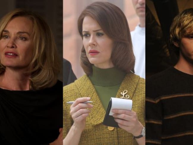 Jessica Lange, Sarah Paulson y Evan Peters, tres intérpretes fundamentales en 'American Horror Story'.
