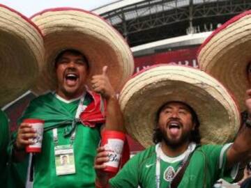 Los festejos “al puro estilo mexicano” después del triunfo de la selección Mexicana