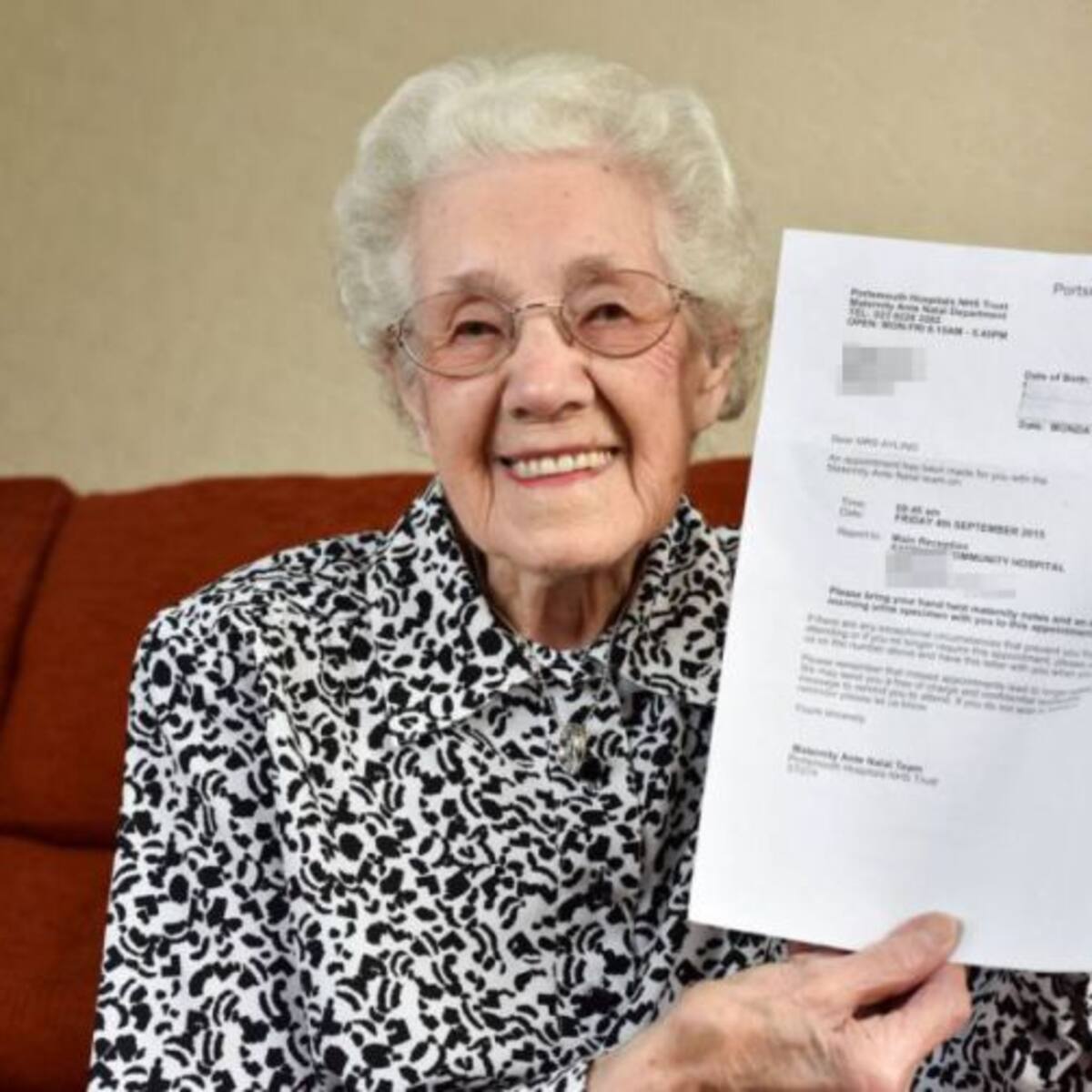 Abuela de 99 años dio positivo en prueba de embarazo