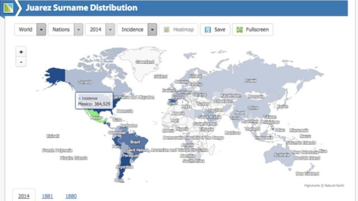 ¿Cuánta gente hay en el mundo con mis apellidos?