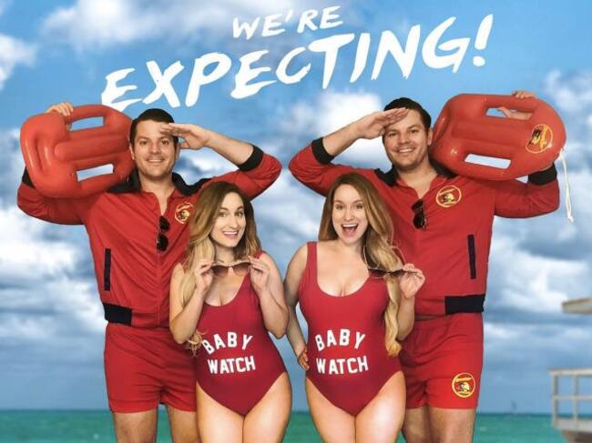 La pareja de gemelos anunciaron en 2018 que esperarían su primer hijo, cada uno