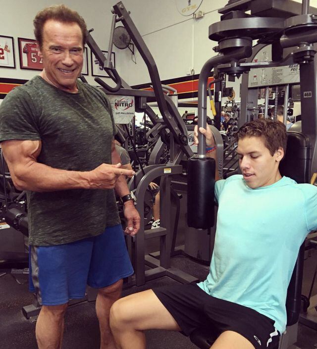 El ejercicio físico los ha unido, Joseph es el único de sus hijos que se ha interesado en el fisicocultirismo