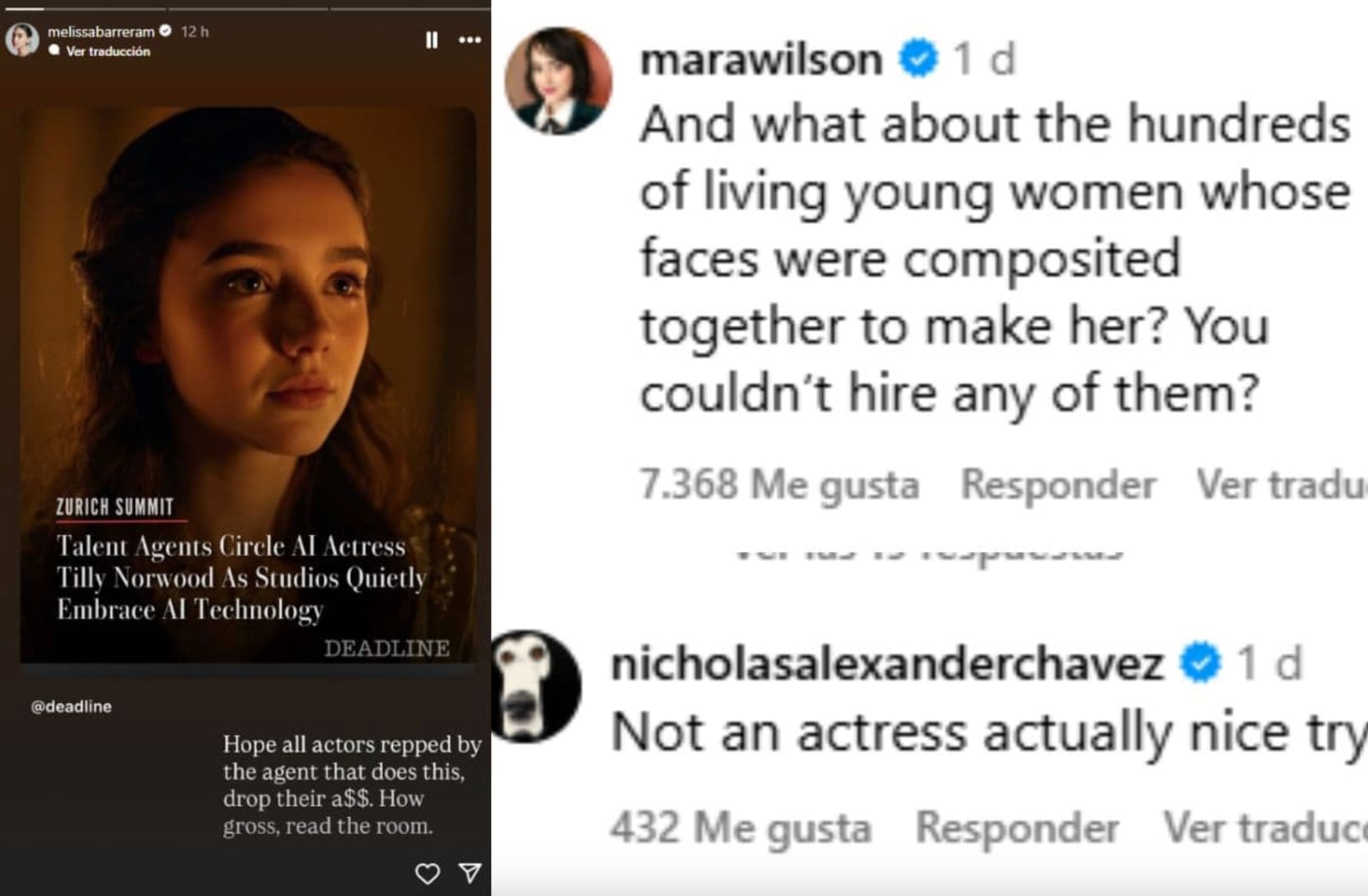 Tilly Norwood, una actriz creada con IA