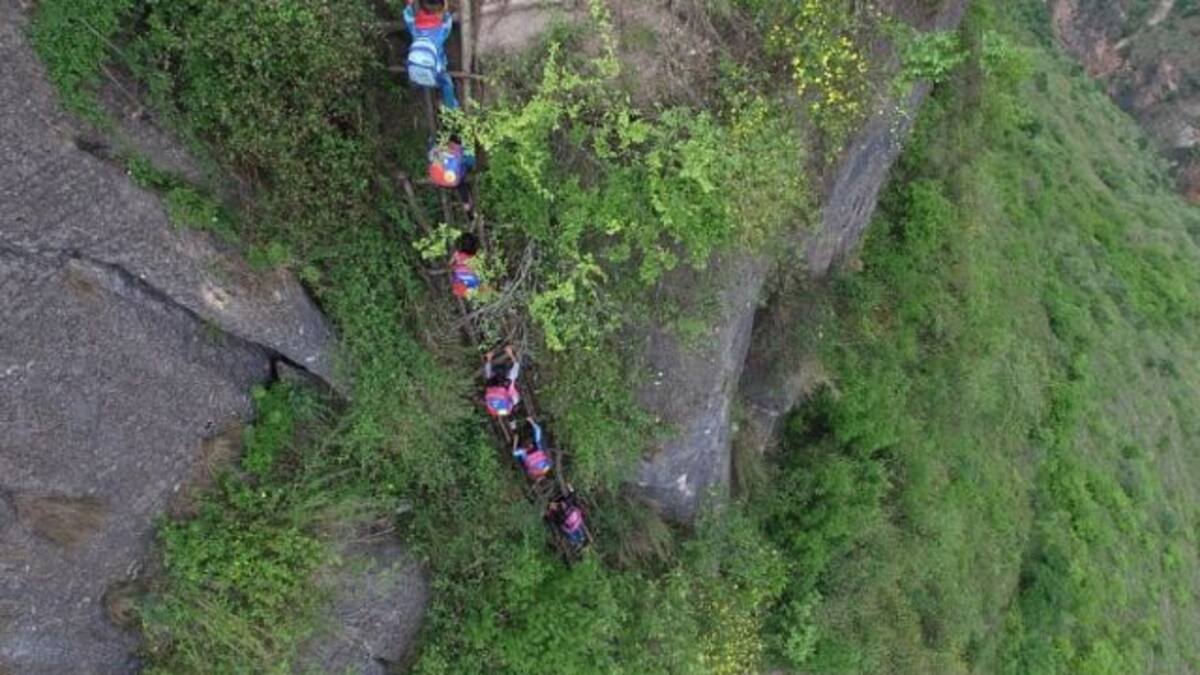 El camino más peligroso para llegar a la escuela
