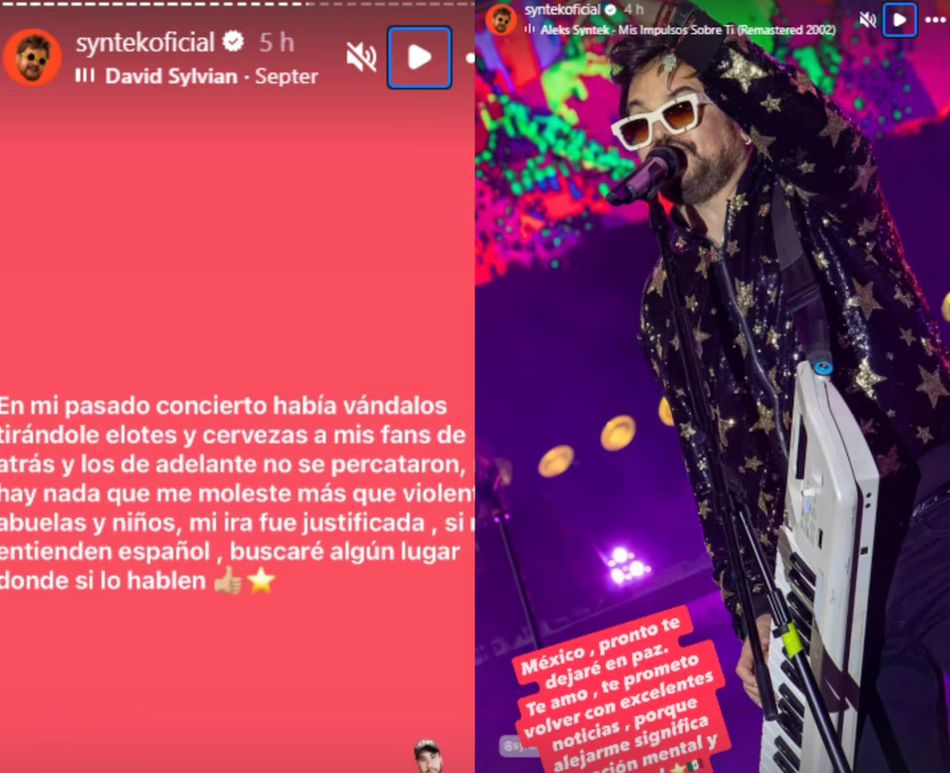 Elotes provocaron la ira de Aleks Syntek