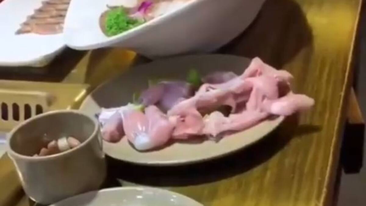 Carne cruda "cobra vida" y el video se hace viral