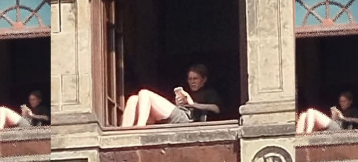 MX- Mujer toma el Sol en Palacio Nacional y Claudia Sheinbaum habla sobre la sanción que se le puso