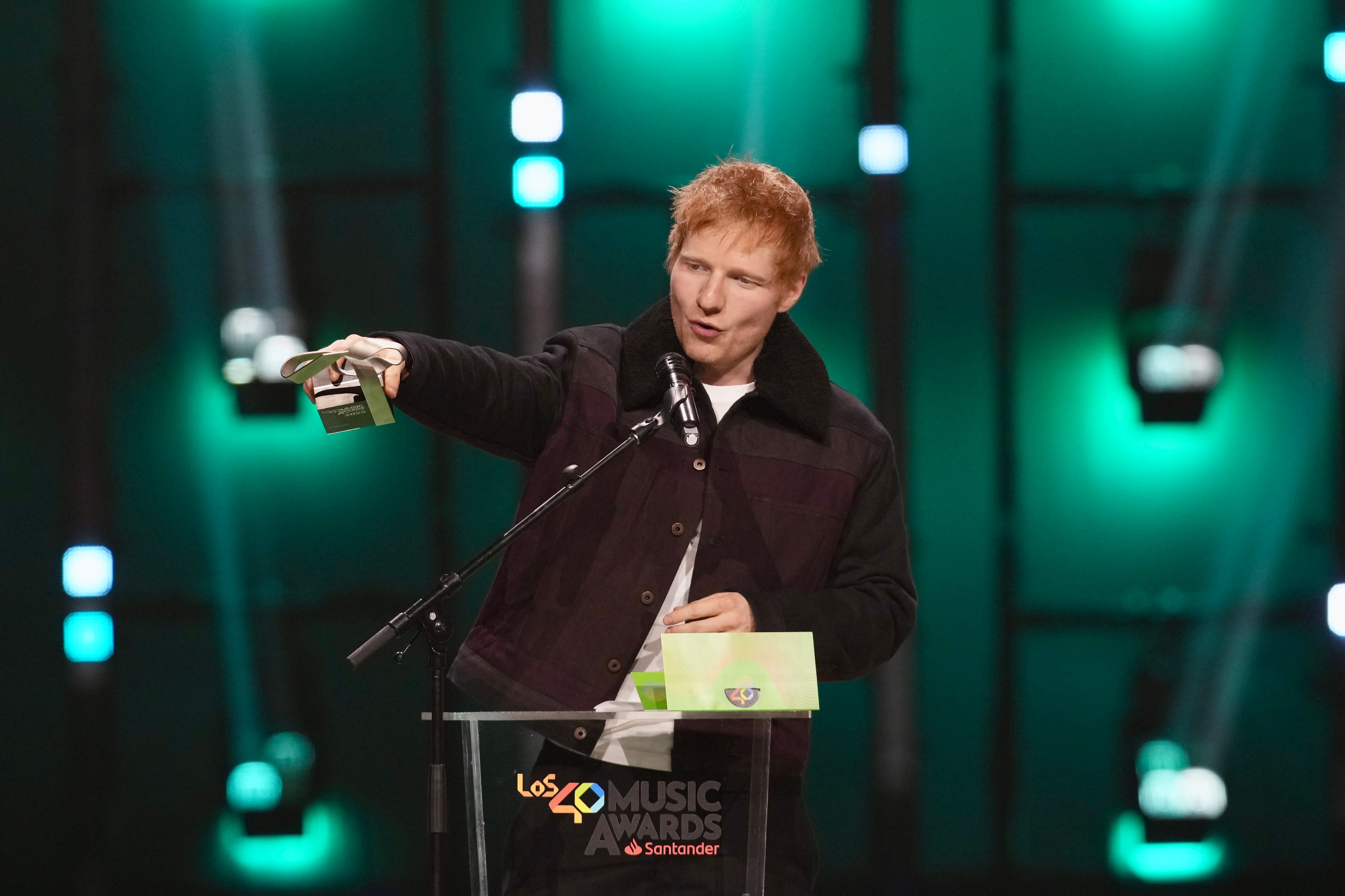 Ed Sheeran en LOS40 Music Awards Santander 2025