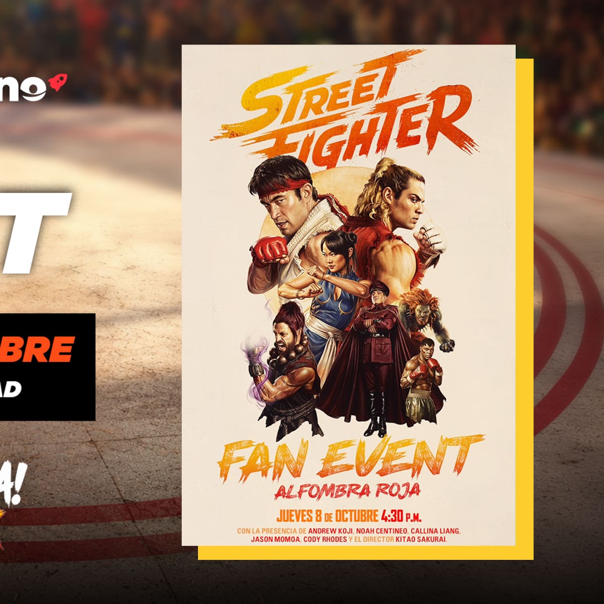 Andrew Koji, Noah Centineo y Jason Momoa llegan a México: LOS40 y De Estreno te llevan al Fan Event de Street Fighter