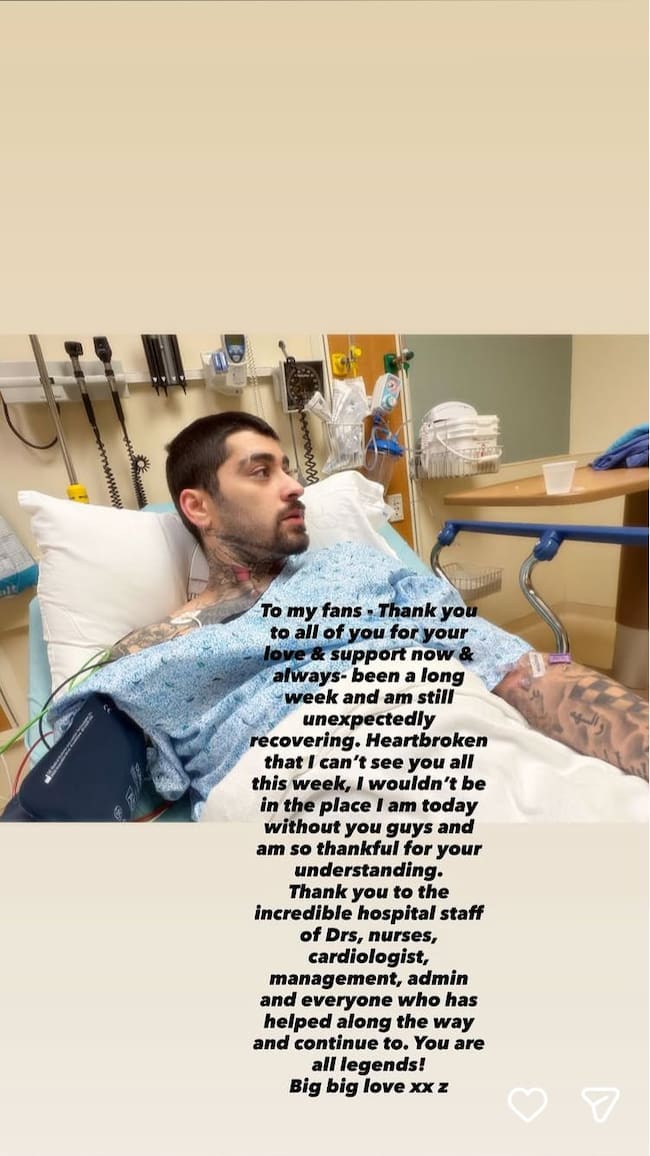 Zayn es hospitalizado de emergencia