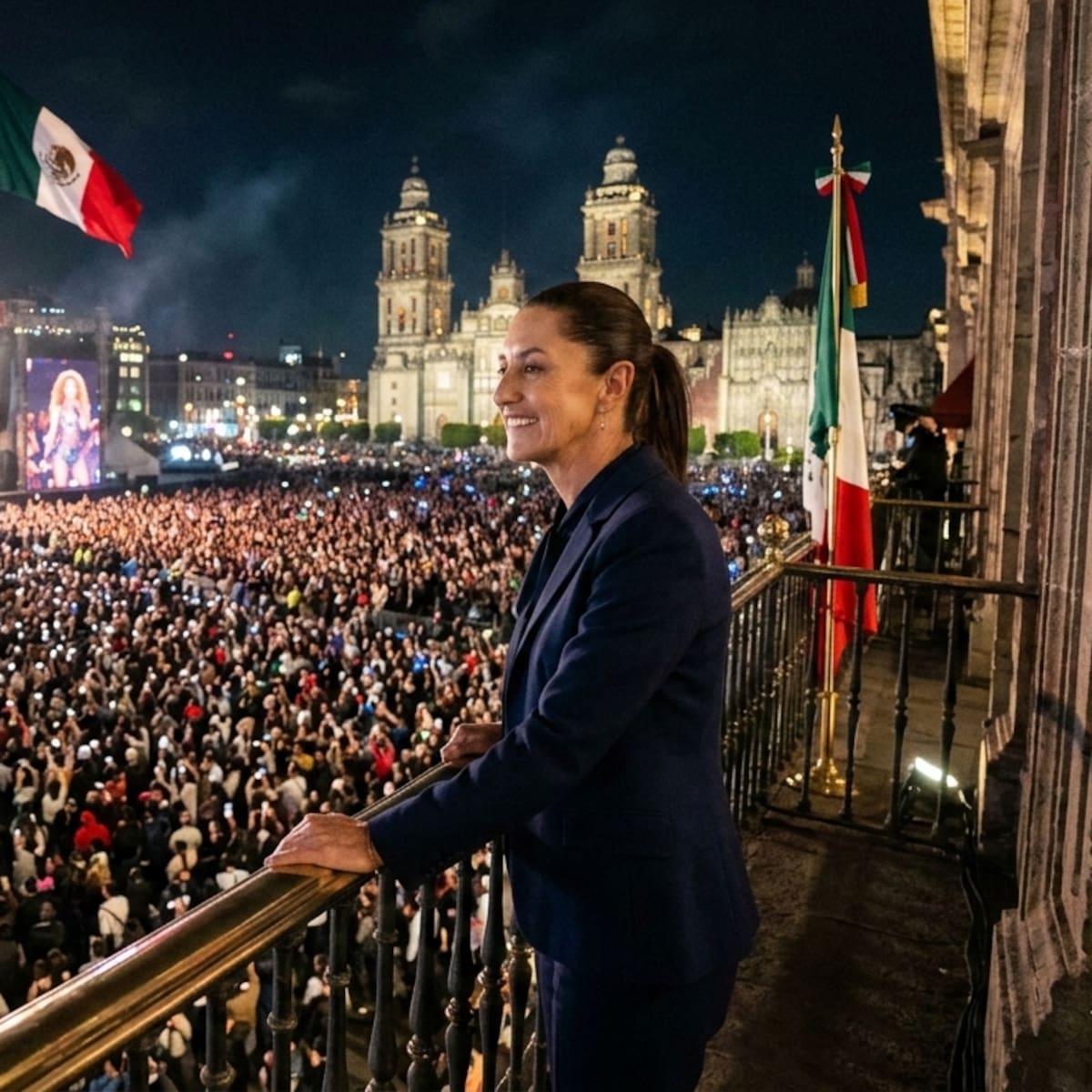 Así vivió el concierto de Shakira la presidenta Claudia Sheinbaum, ¿la vio bien desde donde estaba?