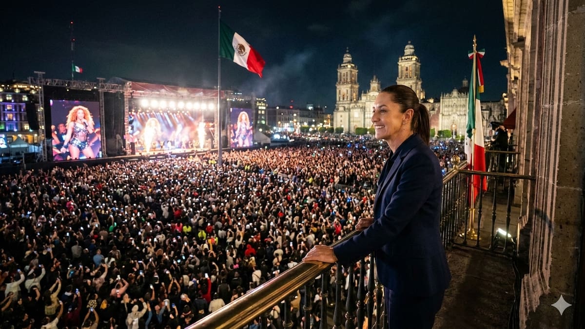 Así vivió el concierto de Shakira la presidenta Claudia Sheinbaum, ¿la vio bien desde donde estaba?