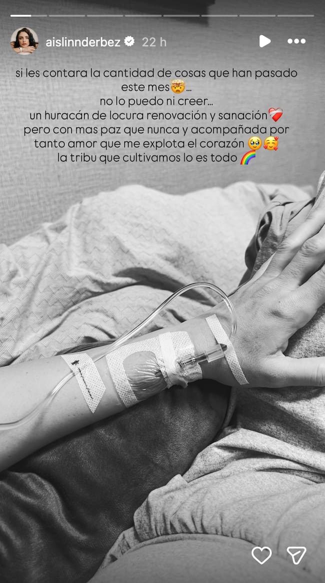 Aisliin Derbez está en el hospital