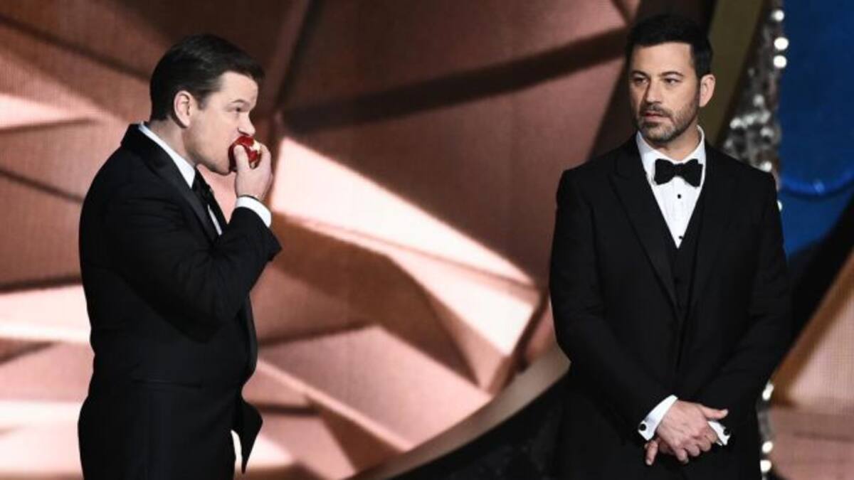 Matt Damon se burla de presentador en vivo