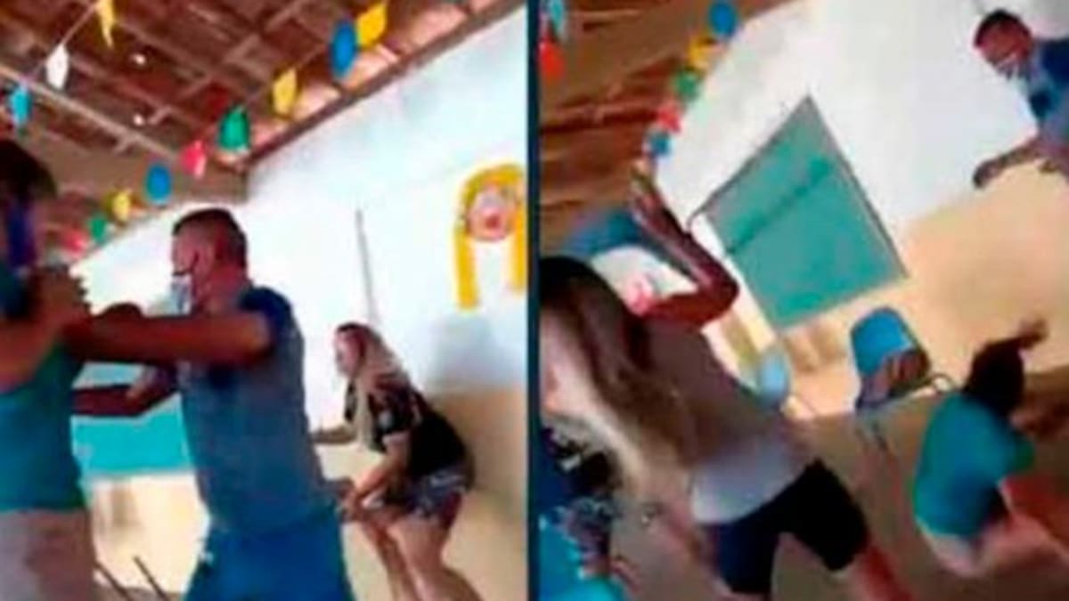 Hombre acompaña a su novia a vacunarse y se encuentra con la esposa