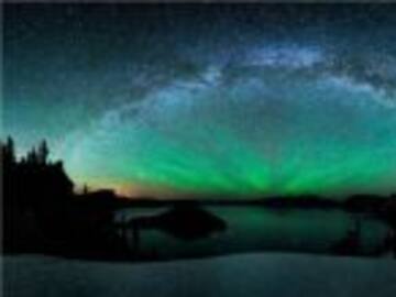 Desde el espacio tomó fotografía de una aurora boreal