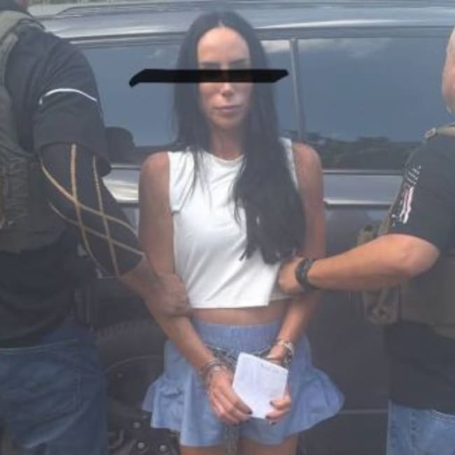 Inés Gómez Mont durante su detención en Miami, Florida.