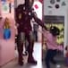 Llegó a la escuela de su pequeña hija disfrazado de Iron Man y se viralizó