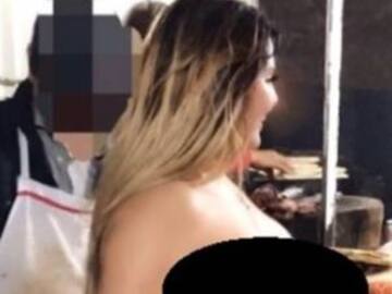 Vende tacos desnuda y se viraliza