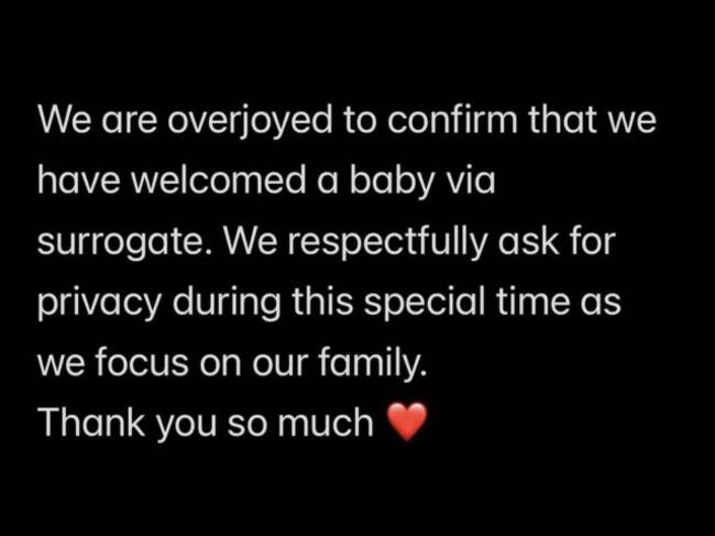 Nick Jonas y Priyanka Chopra le dan la bienvenida a su primer hijo