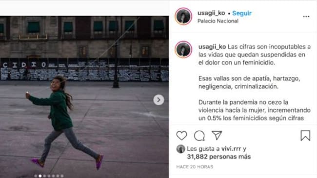 La historia detrás de la niña jugando frente a las vallas del Palacio Nacional