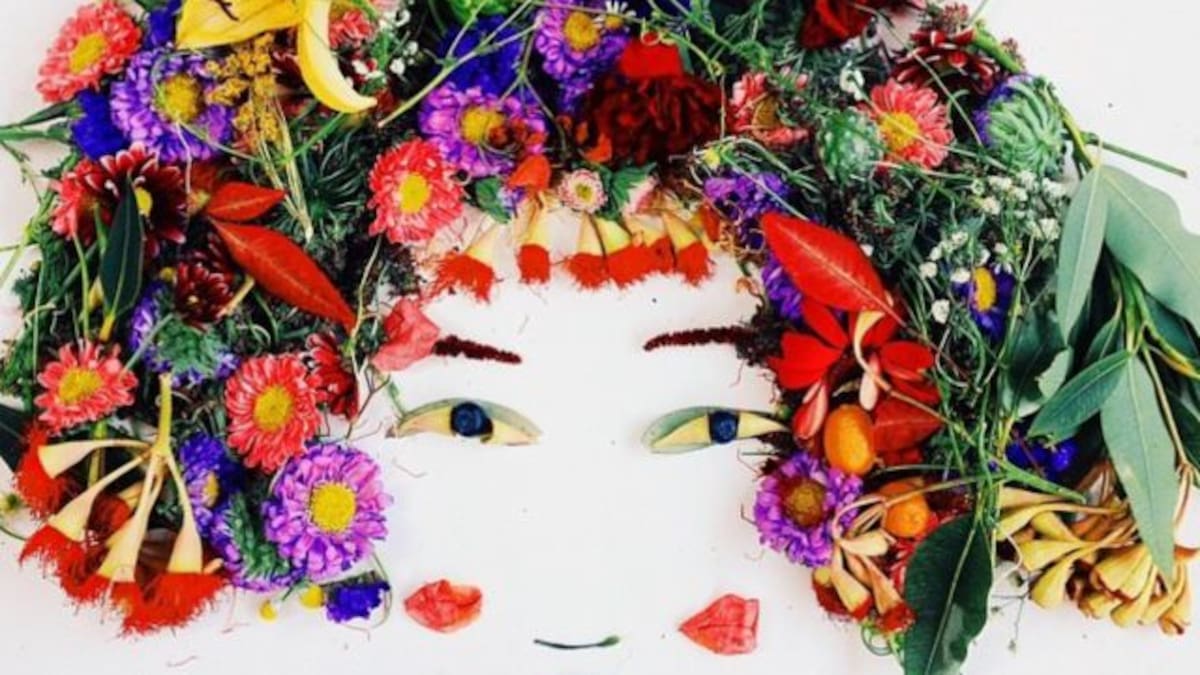 Arte con hojas de árboles