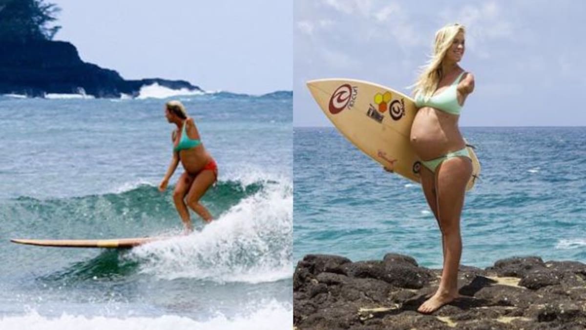 Bethany Hamilton, la mujer que surfea embarazada de 8 meses