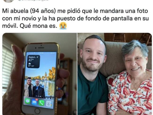 La abuelita le demostró mucho amor a su nieto