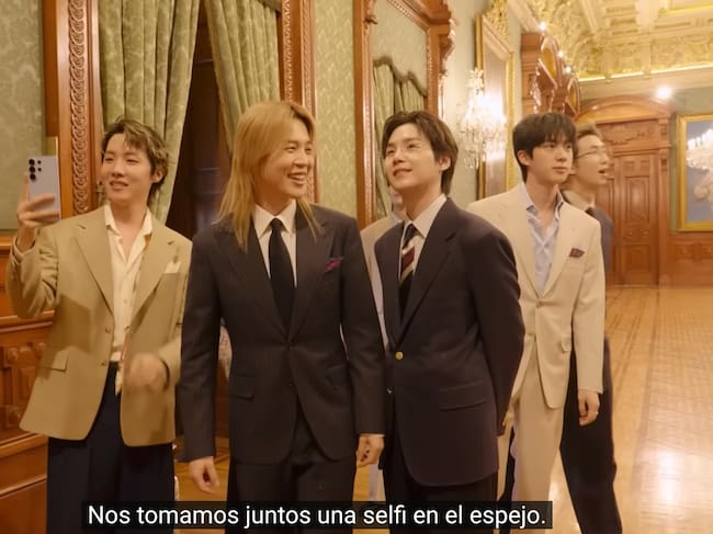 BTS en su visita a Palacio Nacional
