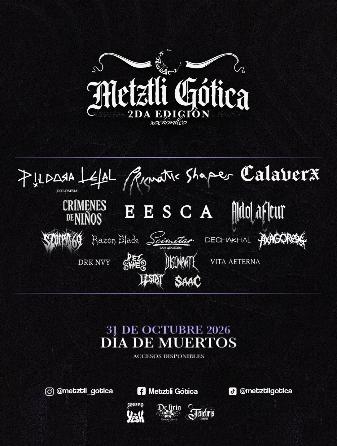 Metztli Gótica, Día de muertos, festival de música gótica
