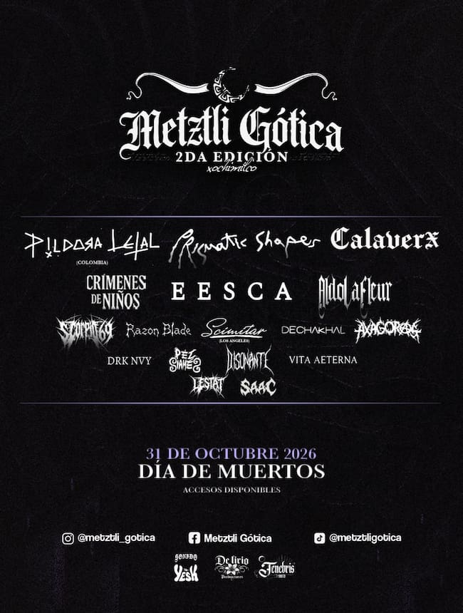 Metztli Gótica, Día de muertos, festival de música gótica