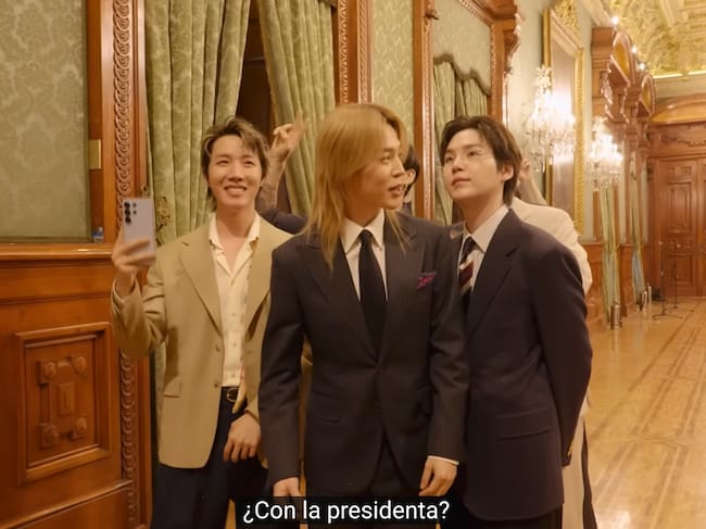 BTS en su visita a Palacio Nacional