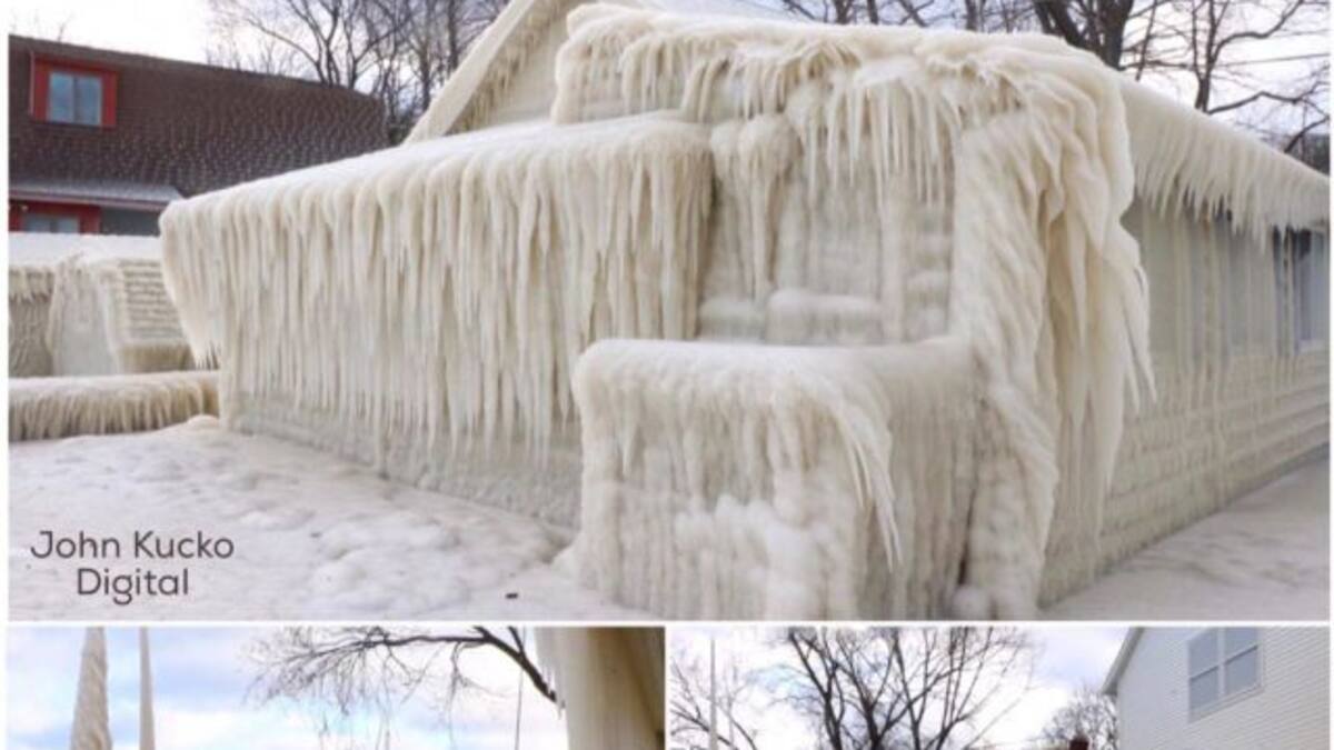 Una casa en Nueva York queda totalmente congelada