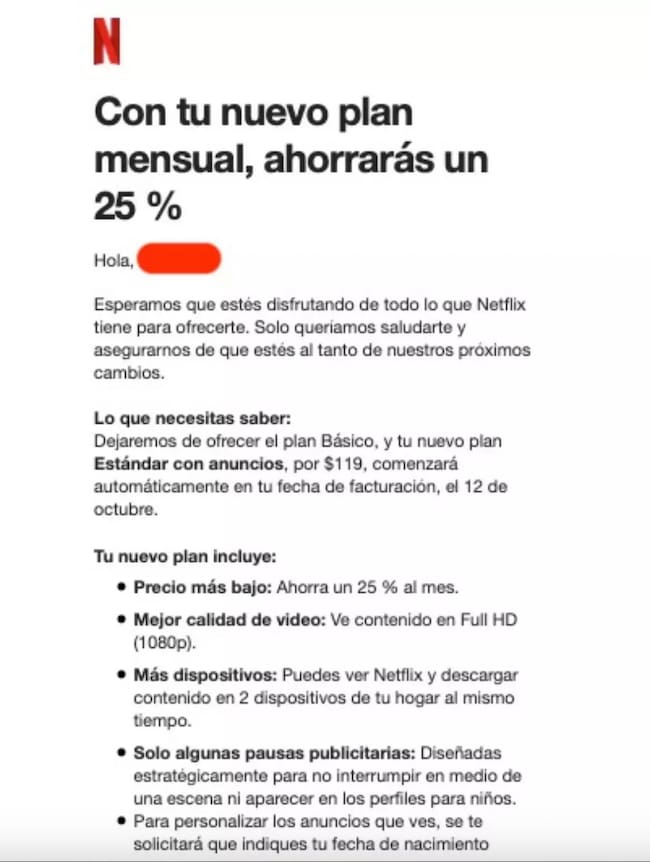 Cambios en la plataforma Netflix