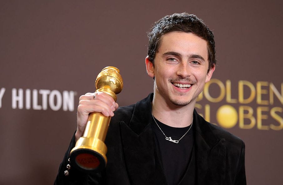 Timothée Chalamet, winner of the Best Performance by a Male Actor in a Motion Picture – Musical or Comedy award for «Marty Supreme,» poses in the press room during the 83rd annual Golden Globe Awards at The Beverly Hilton on January 11, 2026 in Beverly Hills, California.  Frazer Harrison/WireImage