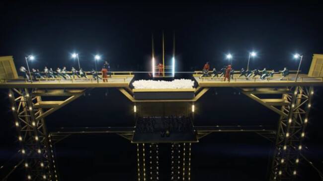 El juego de la cuerda en El Juego del Calamar de Mr. Beast