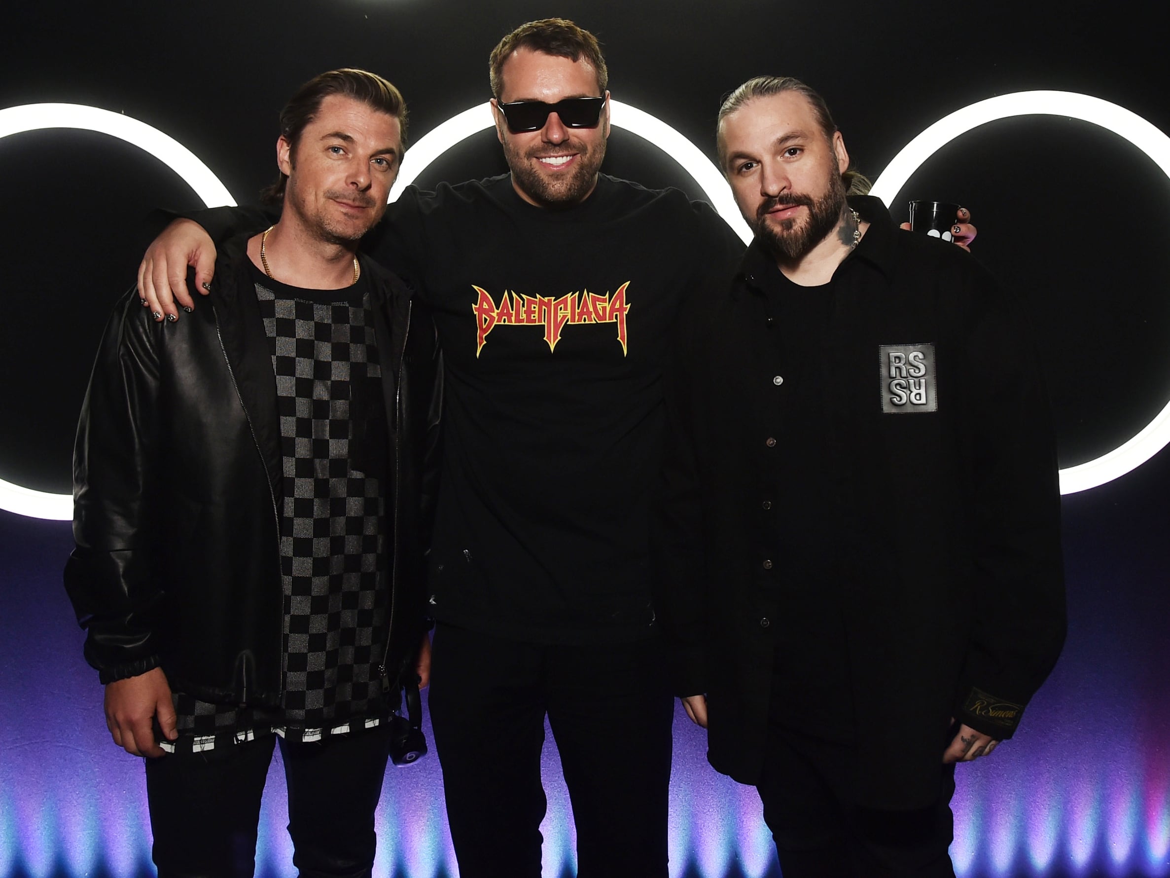 Axwell, Sebastian Ingrosso y Steve Angello de Swedish House Mafia, en la presentación de su disco Paradise Again en Coachella 2022.