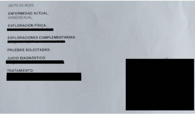 Denuncia a su ginecólogo por declarar &quot;enfermedad actual&quot; su homosexualidad