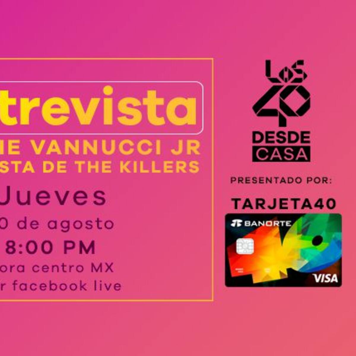 LOS40 entrevista con Ronnie Vannucci baterista de "The Killers"